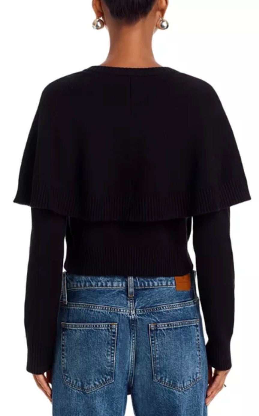 Gisselle Cape Cardigan - Black