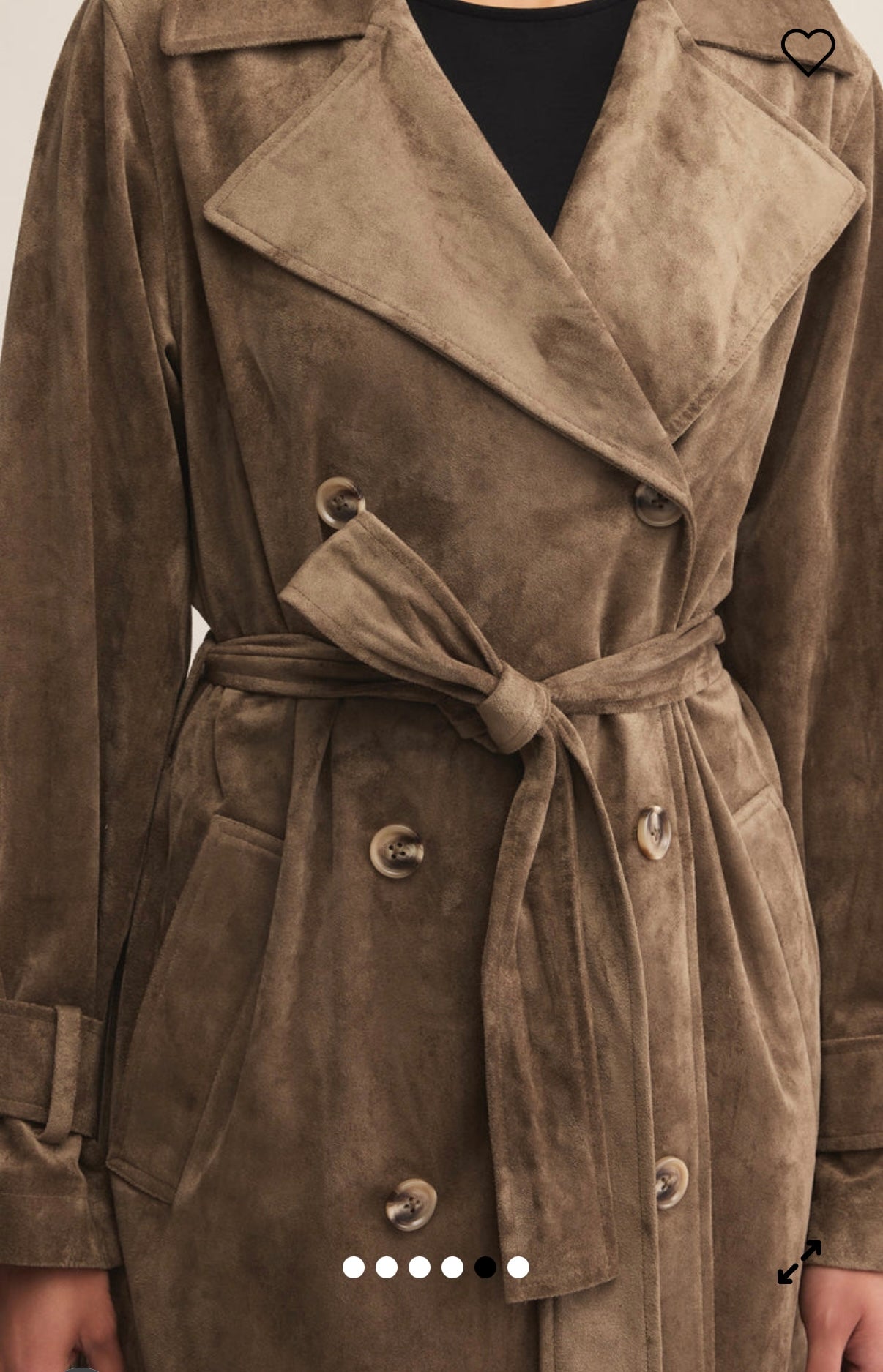 Dorain Suede Trench Coat Retreat