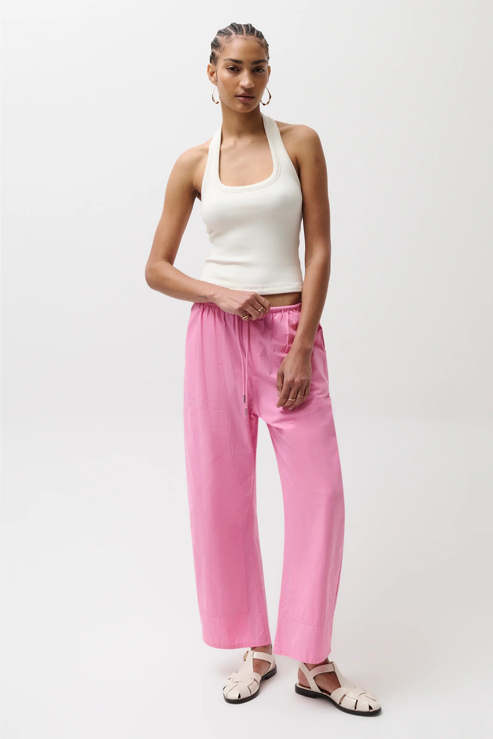 Theo Drawstring Poplin Pant
