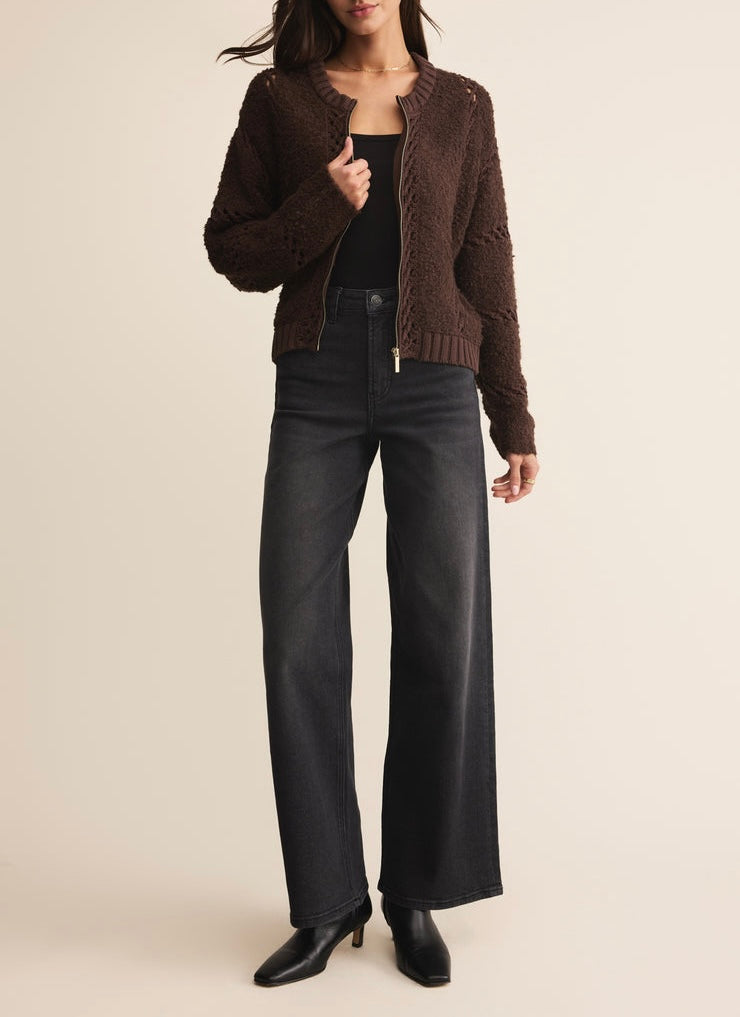 Sundance Sweater Jacket - Chocolate Cherry