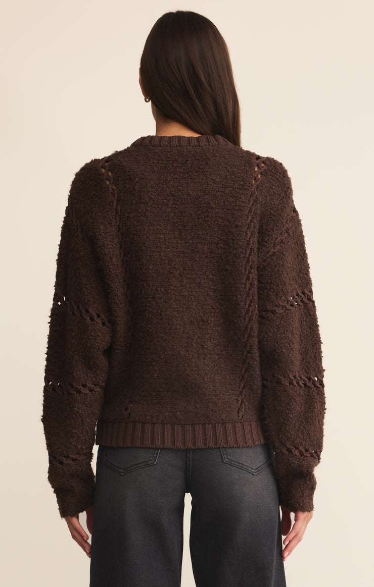 Sundance Sweater Jacket - Chocolate Cherry