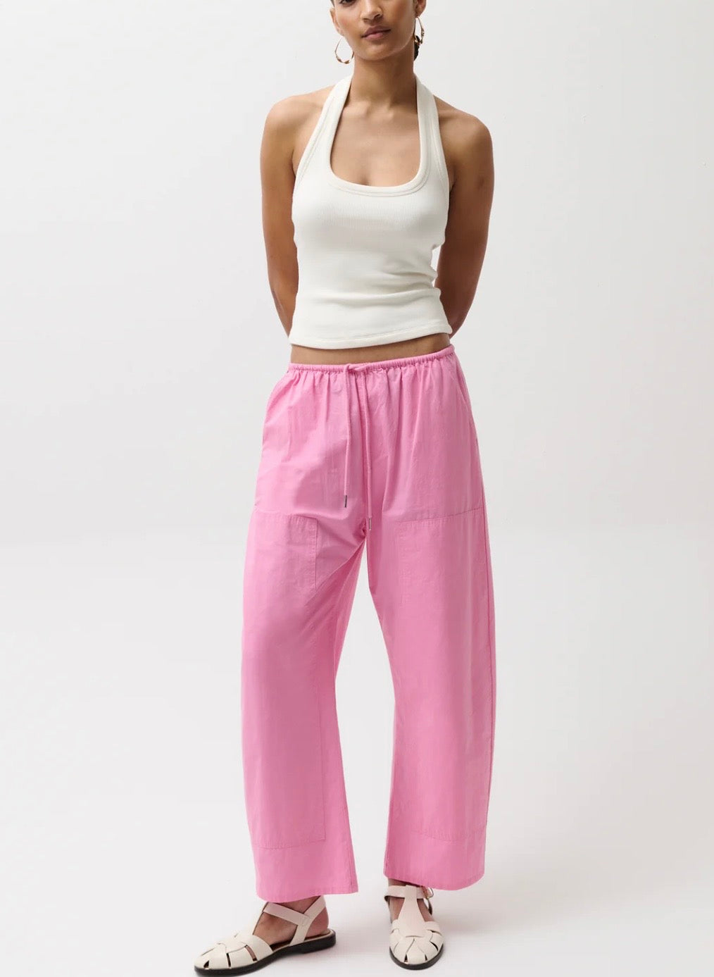 Theo Drawstring Poplin Pant