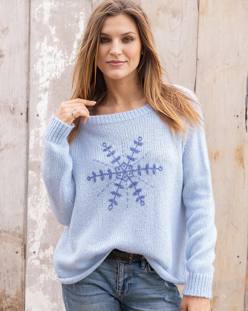 Clara Embroidered Crew Sweater