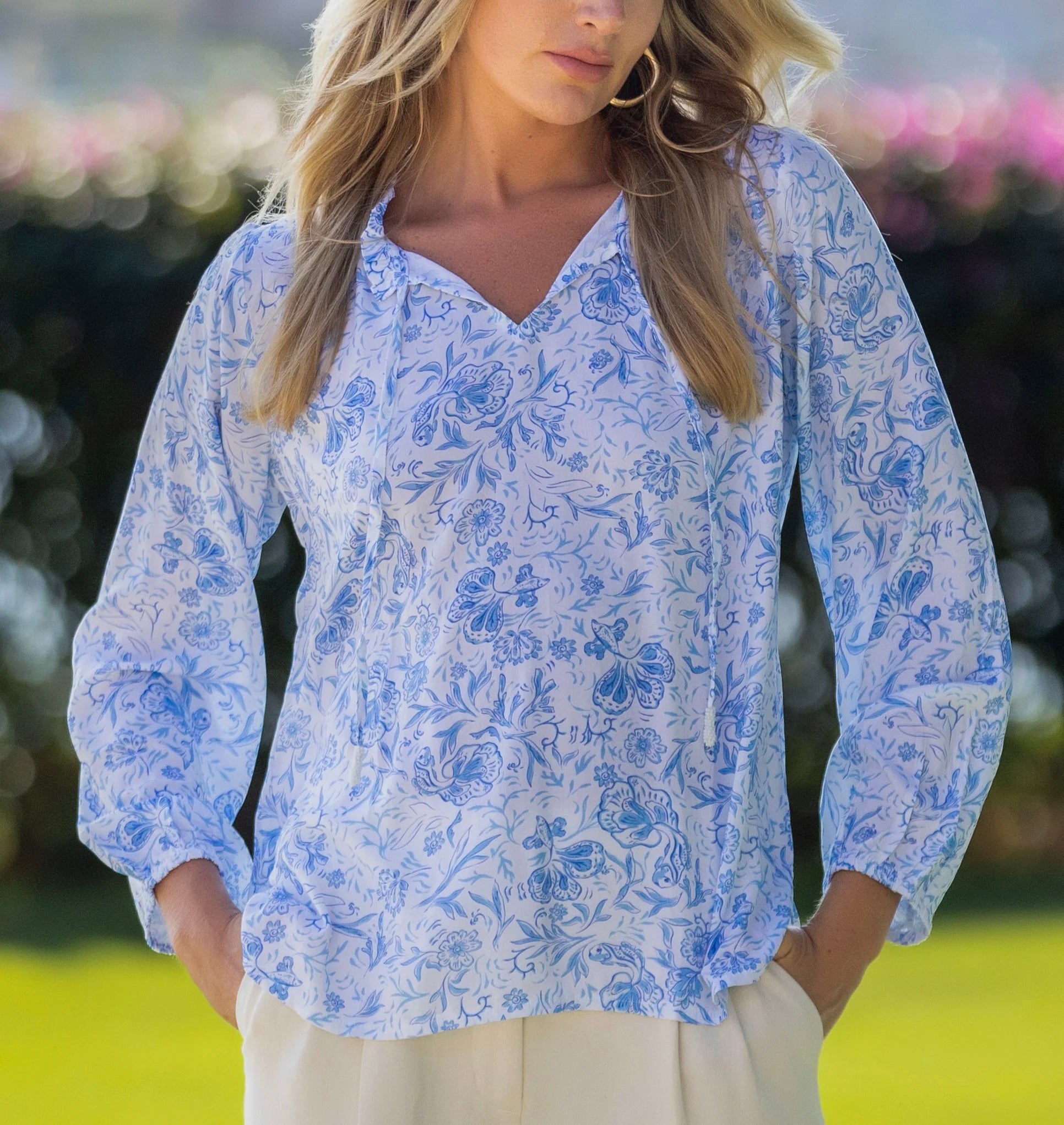 Eloise Top - Blue Fish