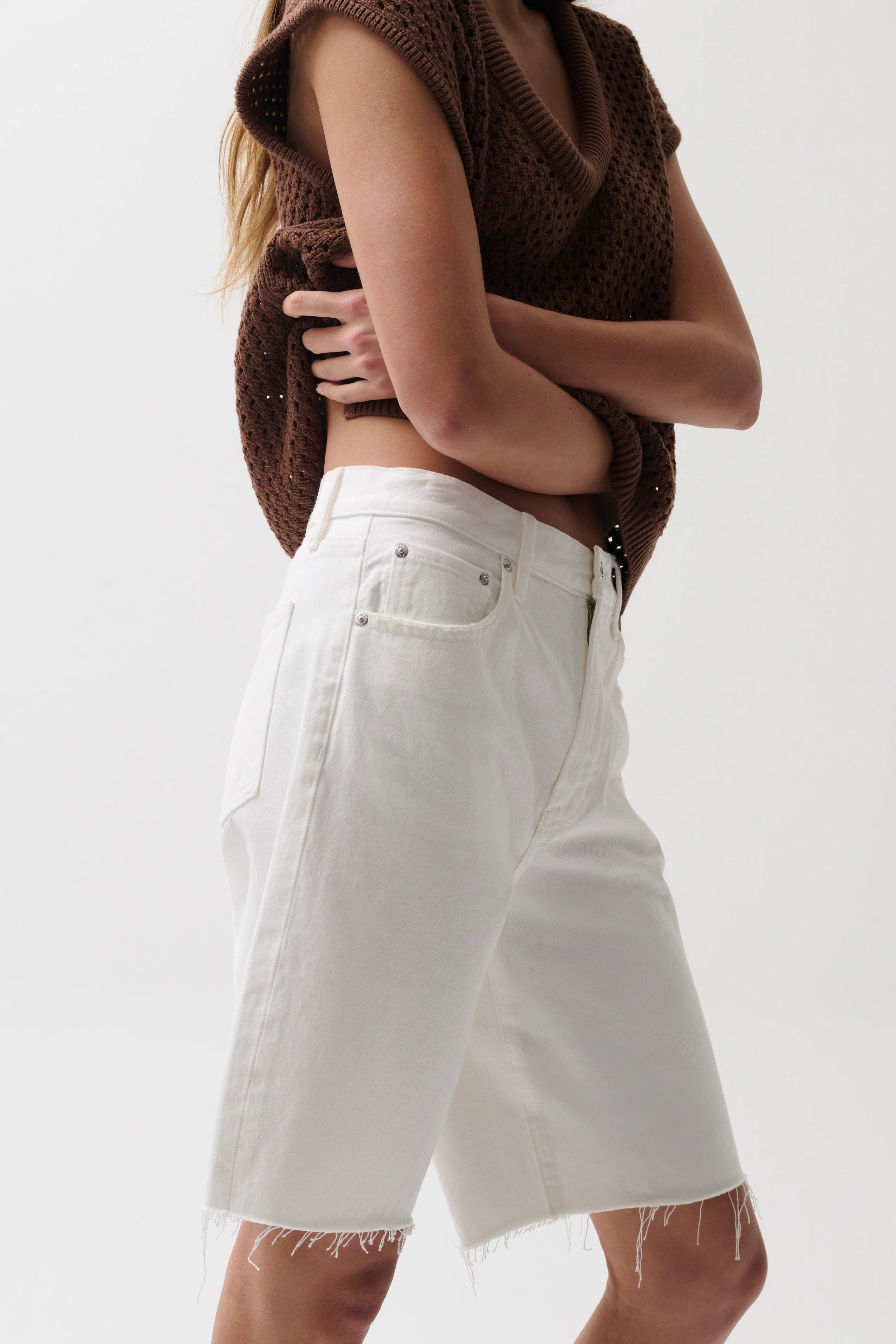 Nolan Relaxed Straight Cut Off Paper White