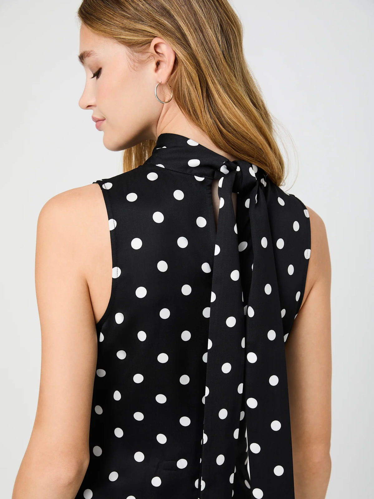 Ennis Satin Polka Dot Midi Dress