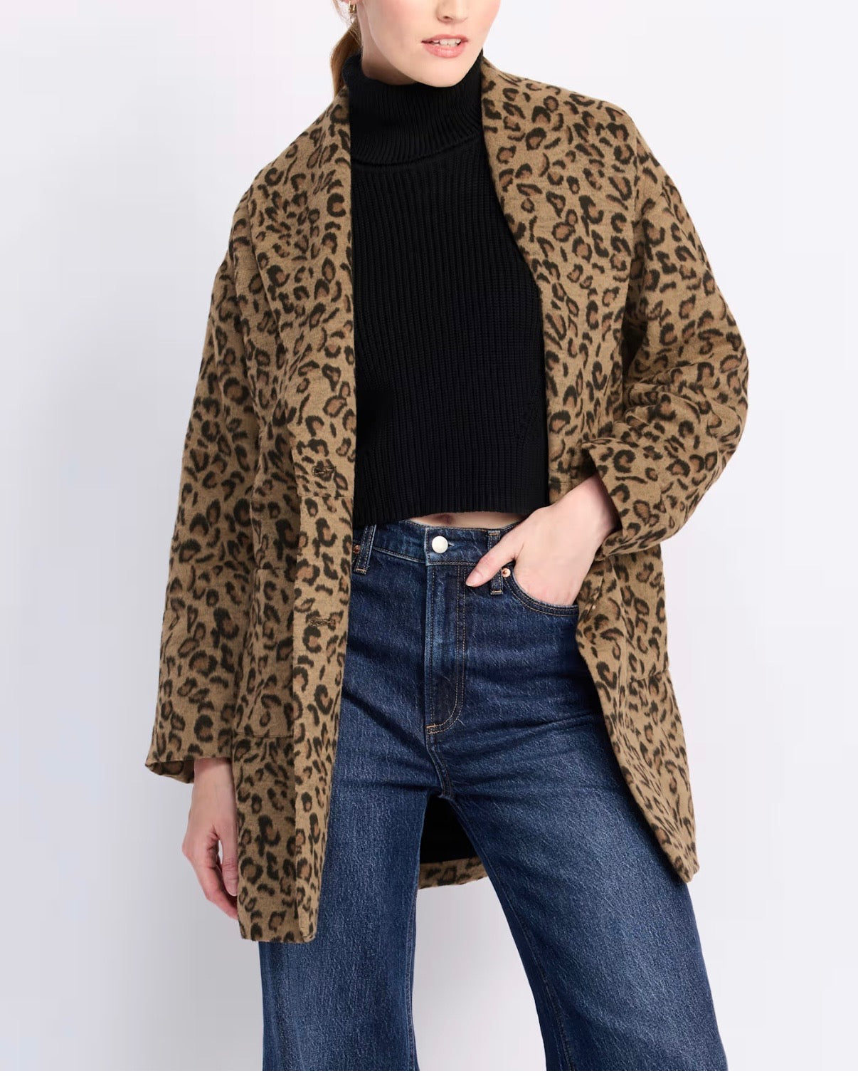 Lennon Animal Coat-Suede