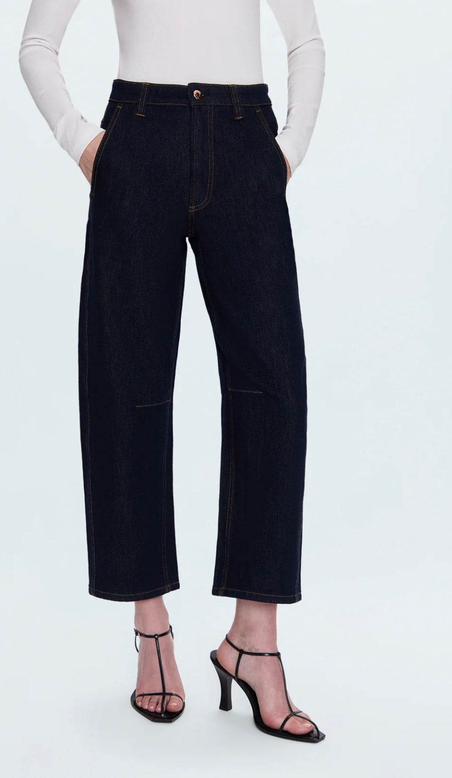 Beau Seamed Crescent Raw Jean-Nightfall