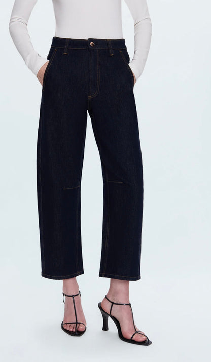 Beau Seamed Crescent Raw Jean-Nightfall