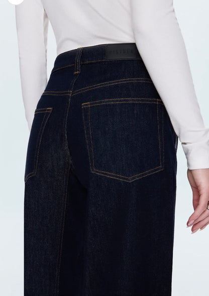 Beau Seamed Crescent Raw Jean-Nightfall