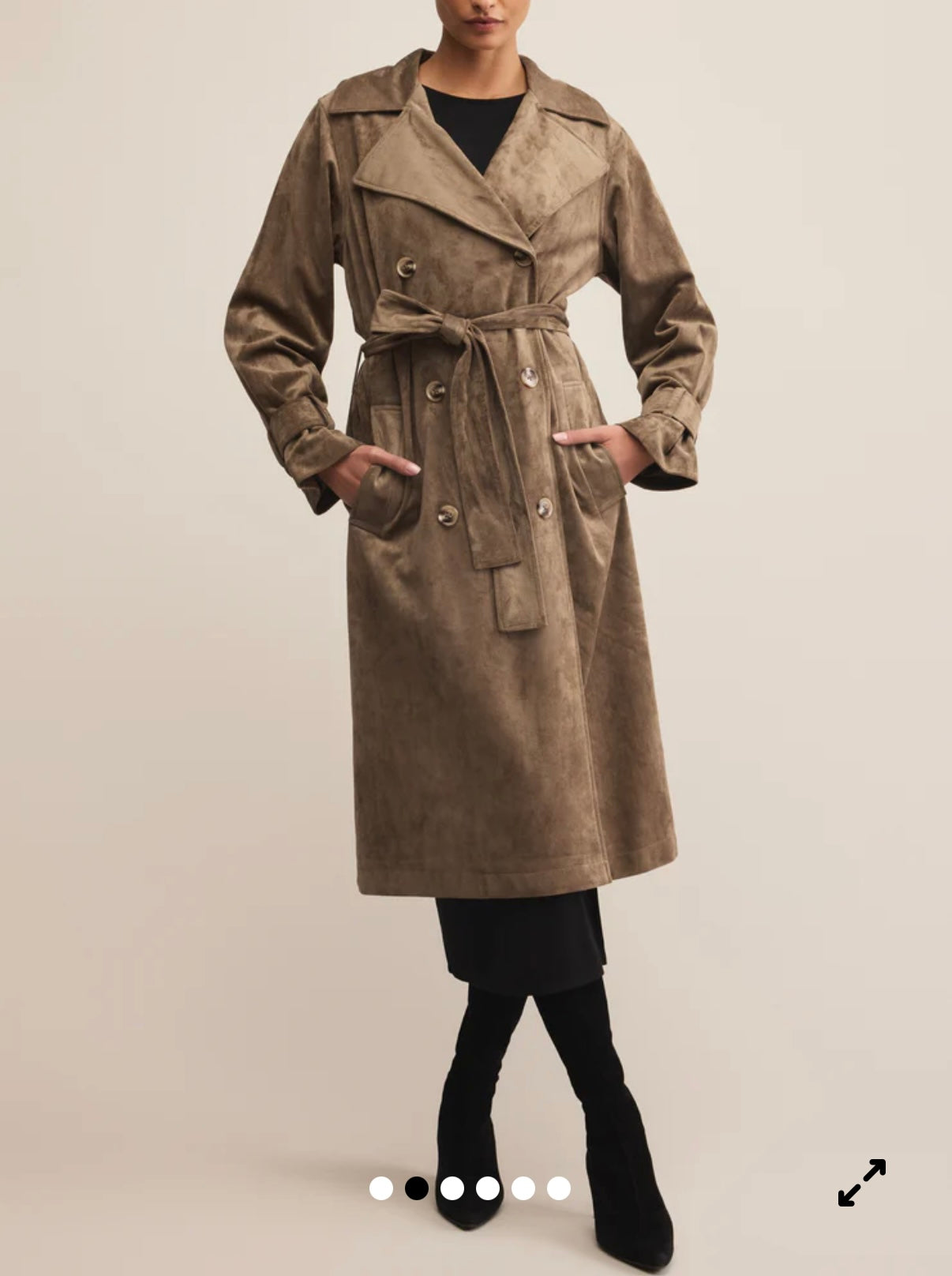 Dorain Suede Trench Coat Retreat