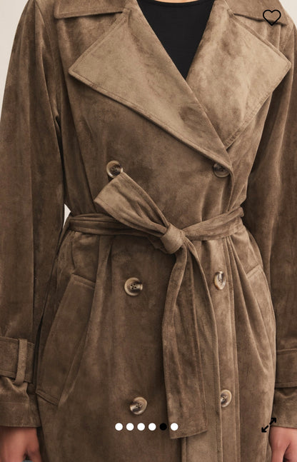 Dorain Suede Trench Coat Retreat