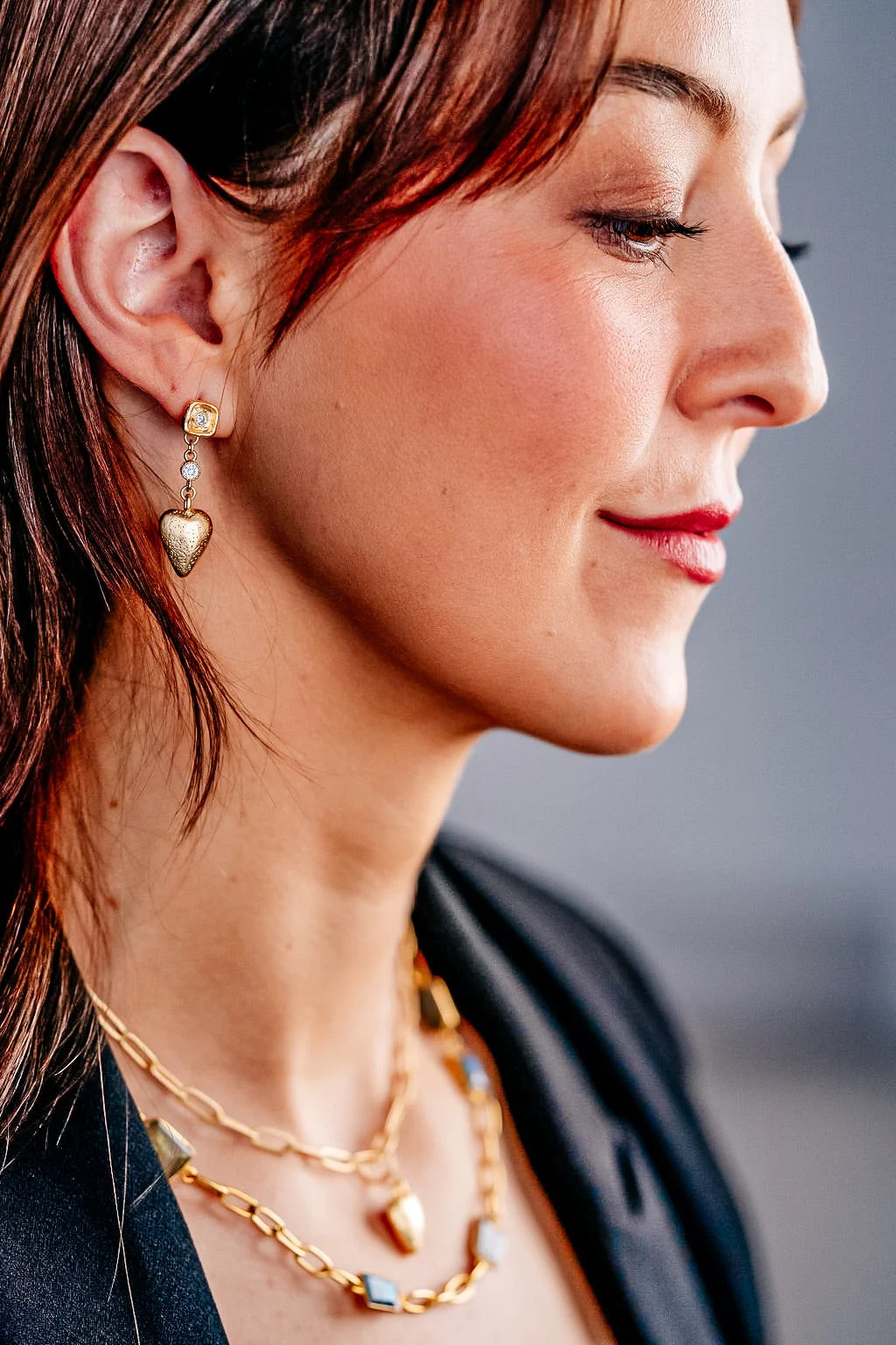 Heart Dangle Earrings