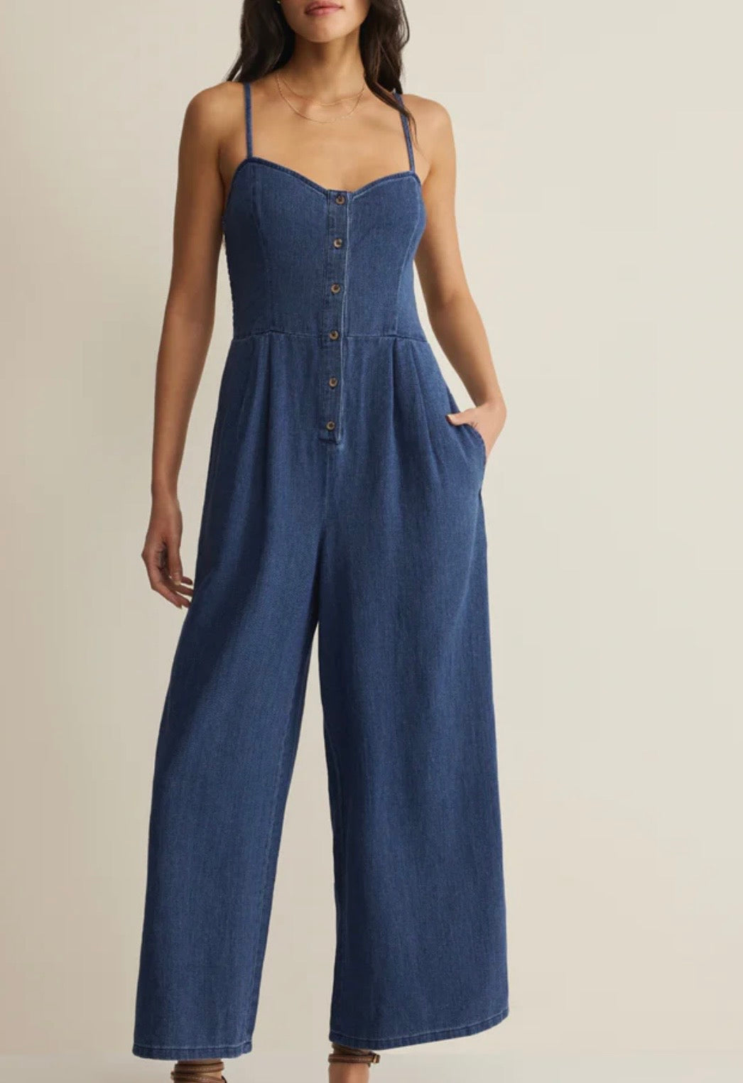 Angel Eyes Twill Jumpsuit Twilight Blue