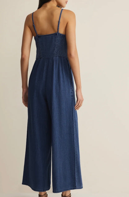 Angel Eyes Twill Jumpsuit Twilight Blue