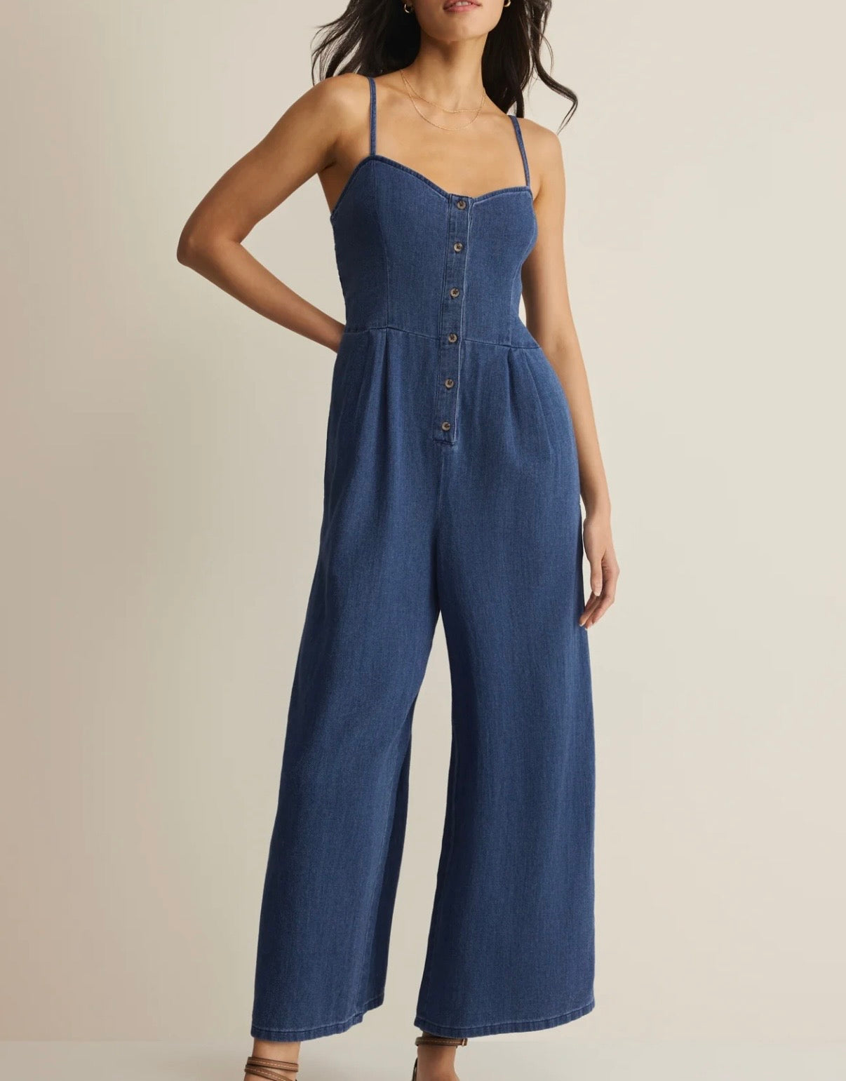 Angel Eyes Twill Jumpsuit Twilight Blue