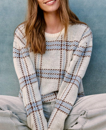 Junction Plaid Sweater - Natural