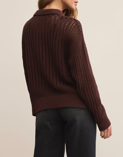 Looking Glass Polo Sweater - Sandalwood