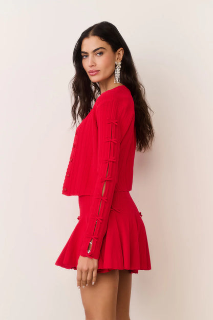 Zoriah Cardigan - Candy Apple