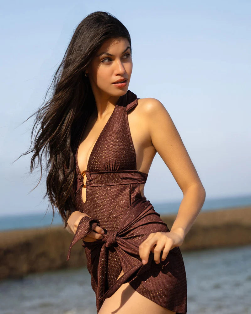 Liv Sarong in Cacao Metallic