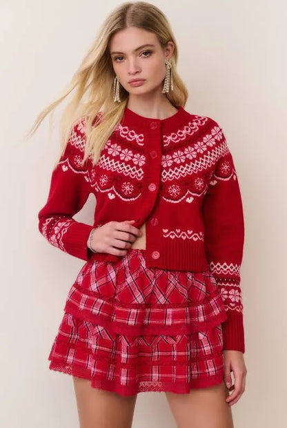 Shantea Cardigan - Red Velvet Truffle
