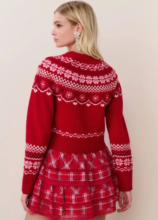 Shantea Cardigan - Red Velvet Truffle