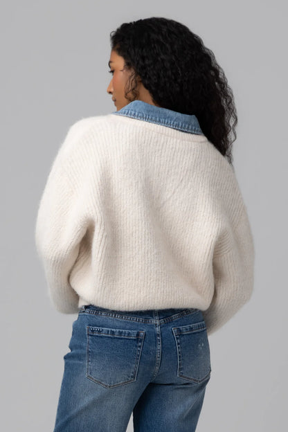 Sweater Wide Collar Open Field