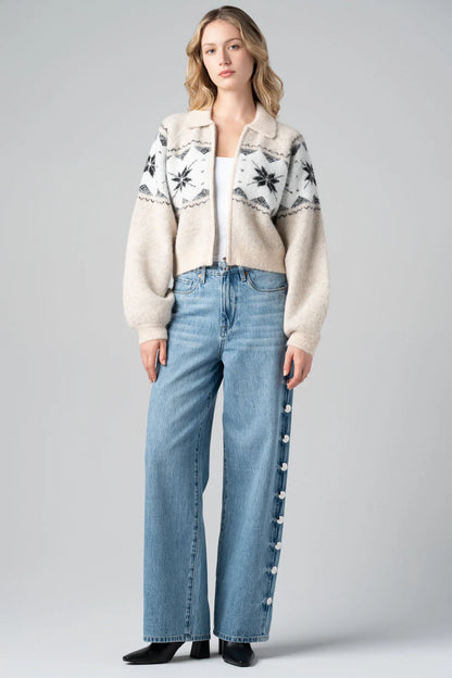 Sweater Sleeve Cropped Jacket Digital Detox