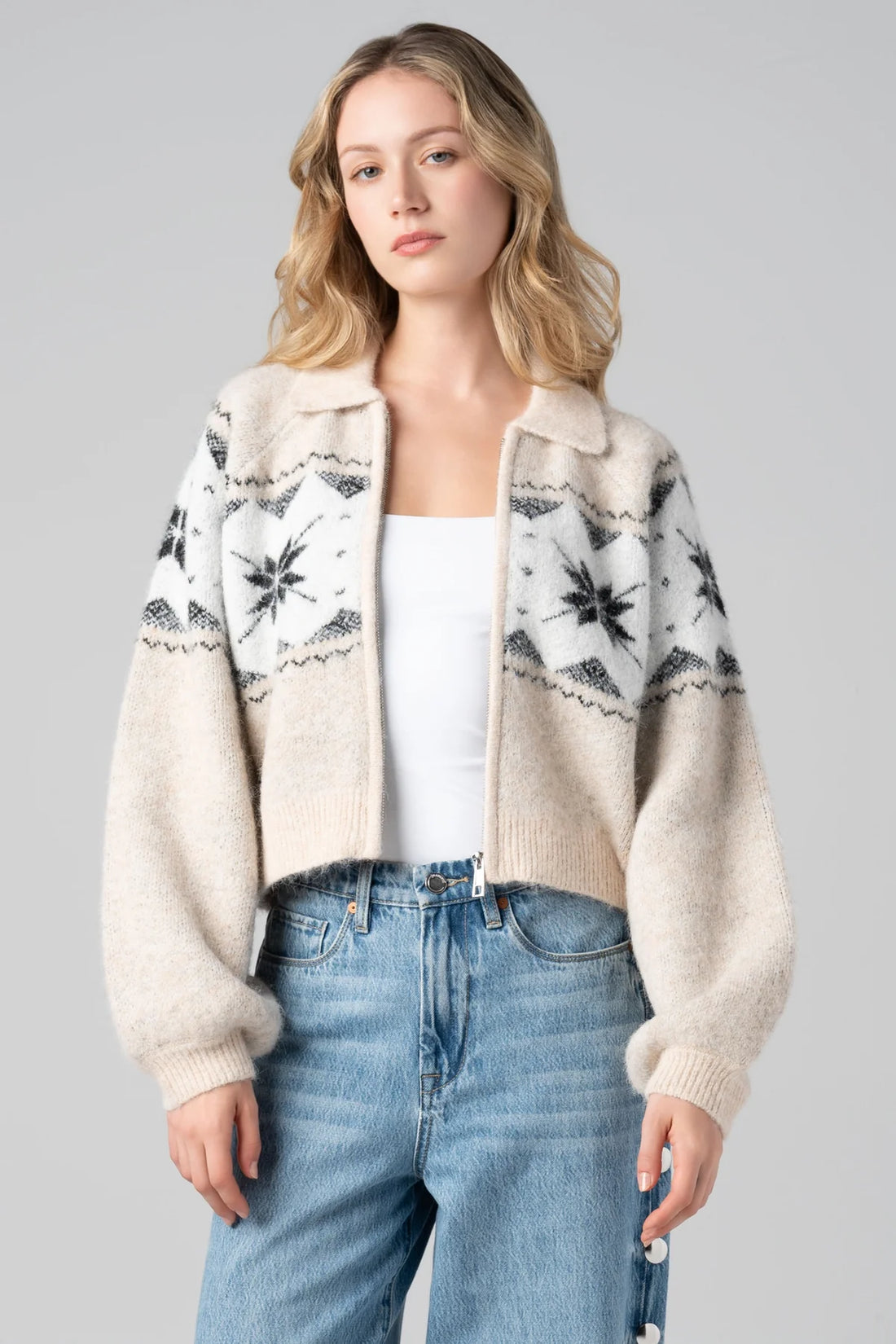 Sweater Sleeve Cropped Jacket Digital Detox