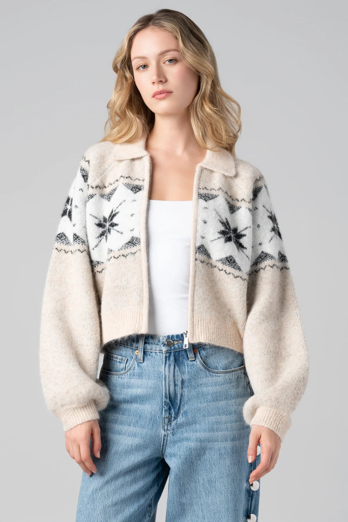 Sweater Sleeve Cropped Jacket Digital Detox