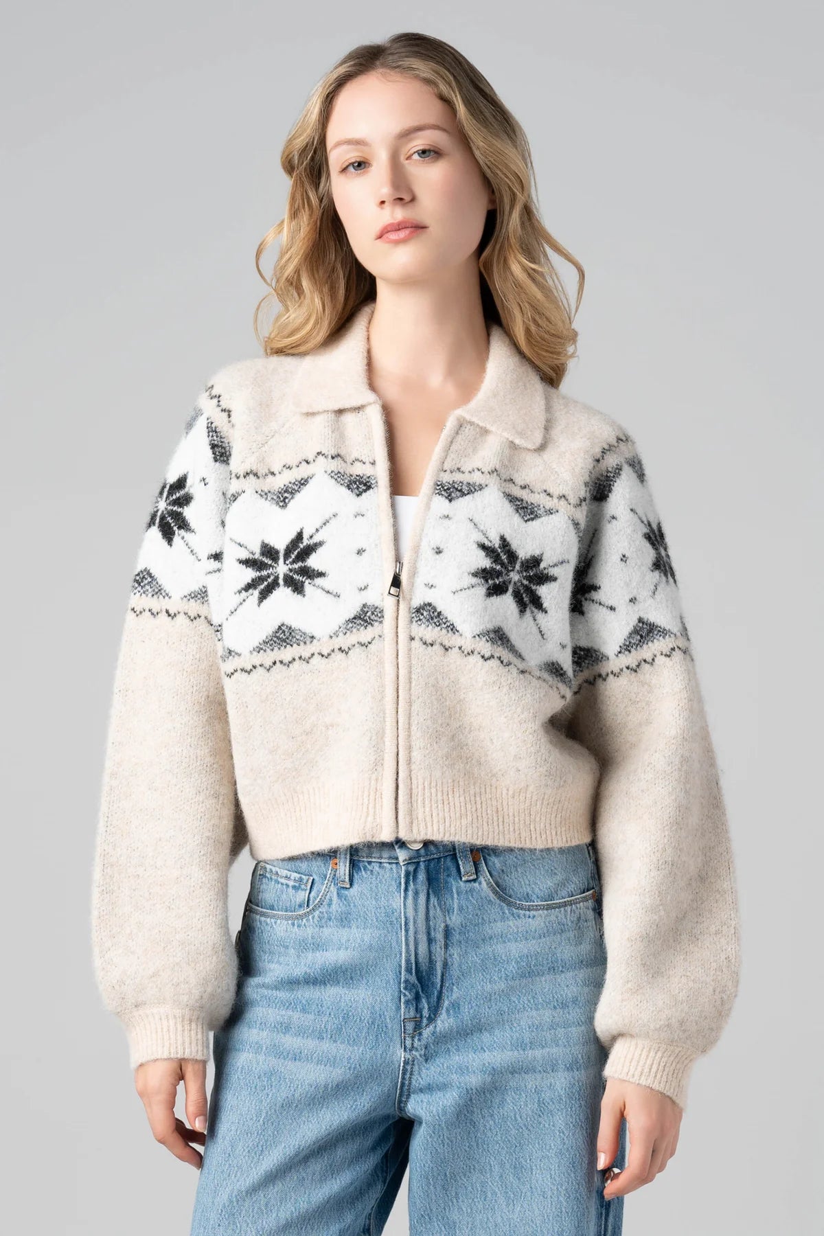 Sweater Sleeve Cropped Jacket Digital Detox