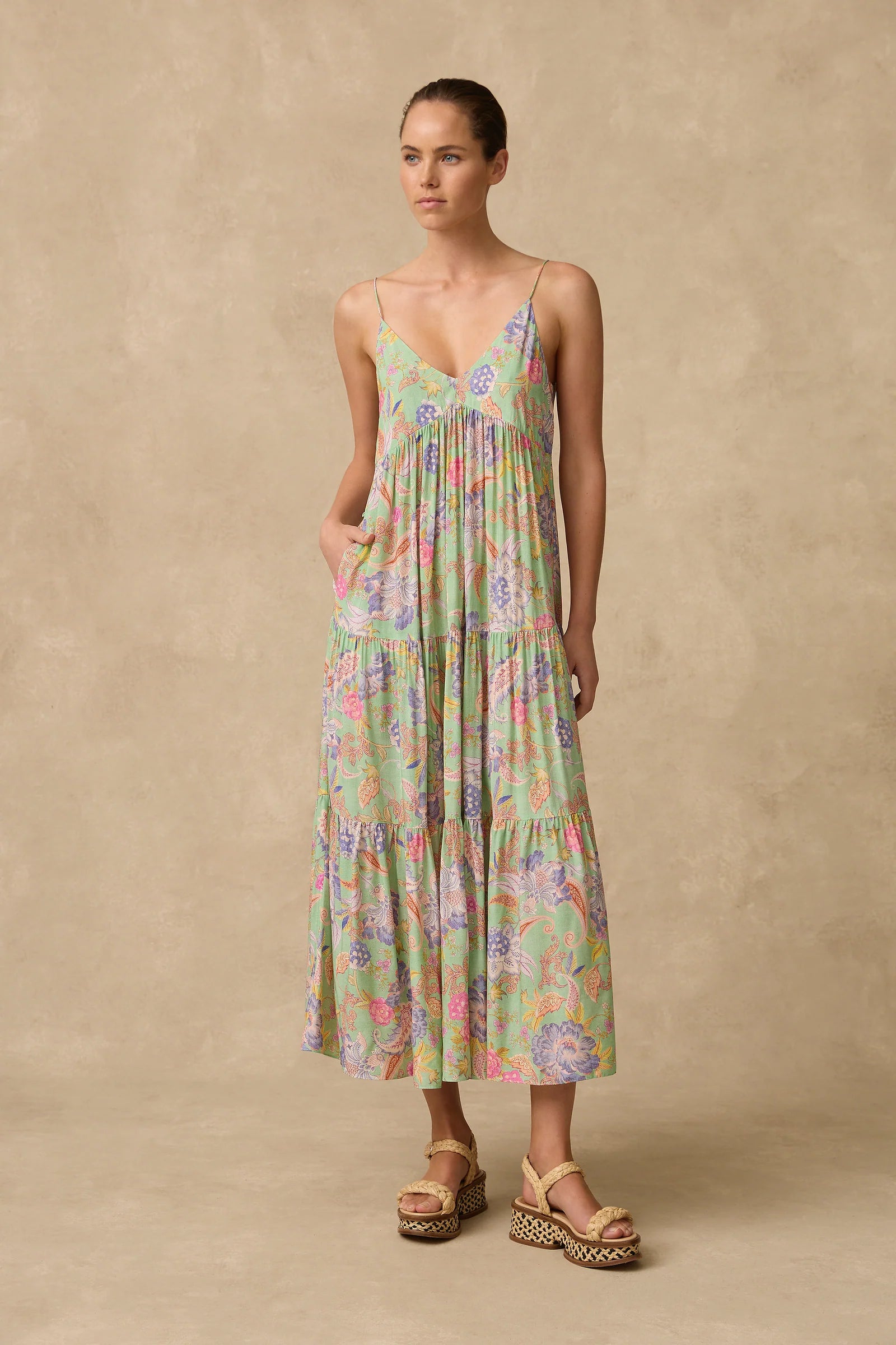 Jemma Tiered Midi Dress
