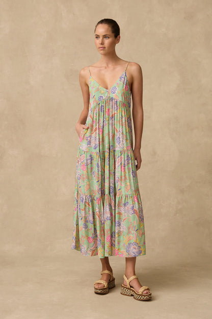 Jemma Tiered Midi Dress