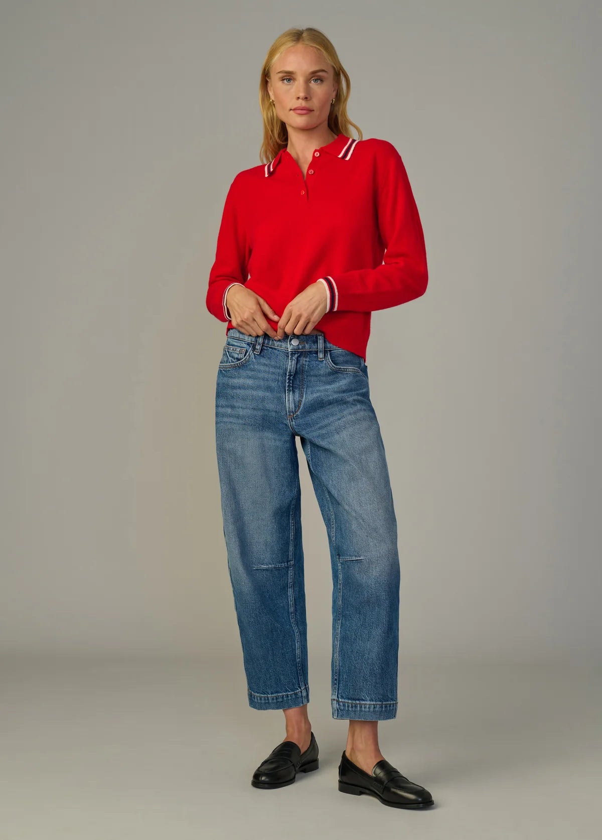 The Long Sleeve Cashmere Polo