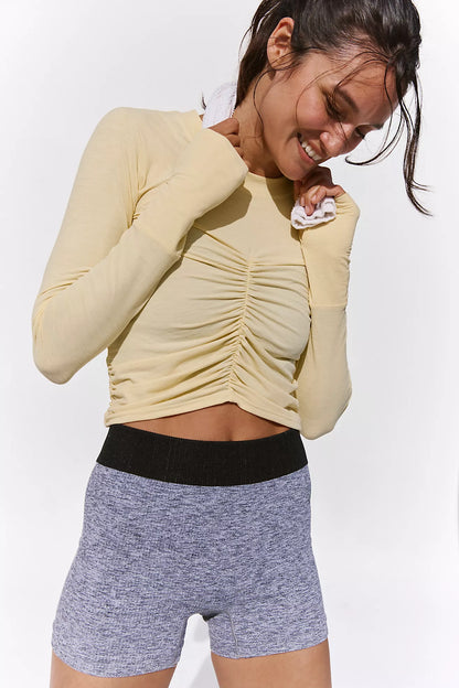 Tempo Ruched Long Sleeve -Sunlit Yellow