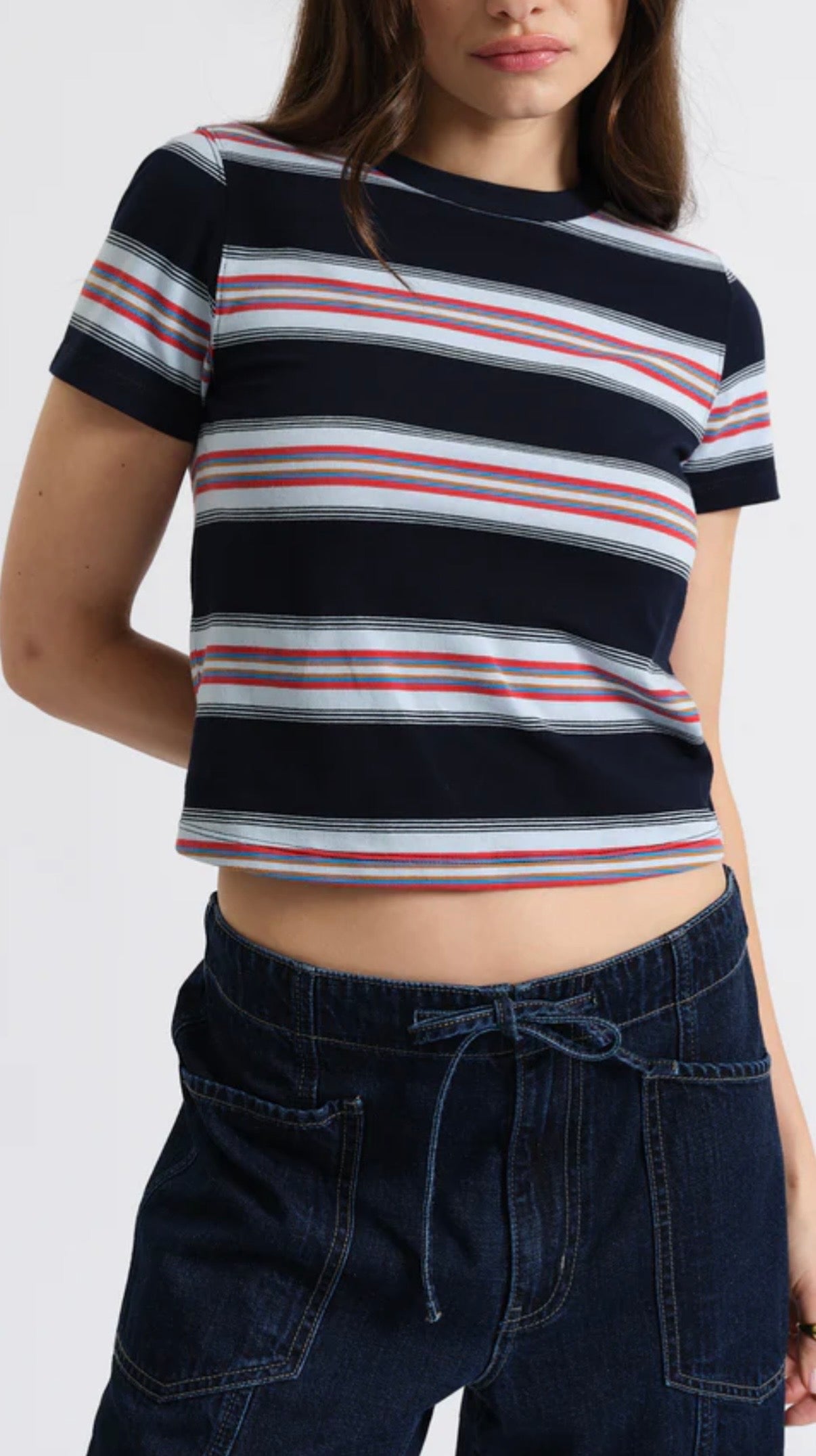 Zuma SS Crew Neck Tee - Shadow Stripe