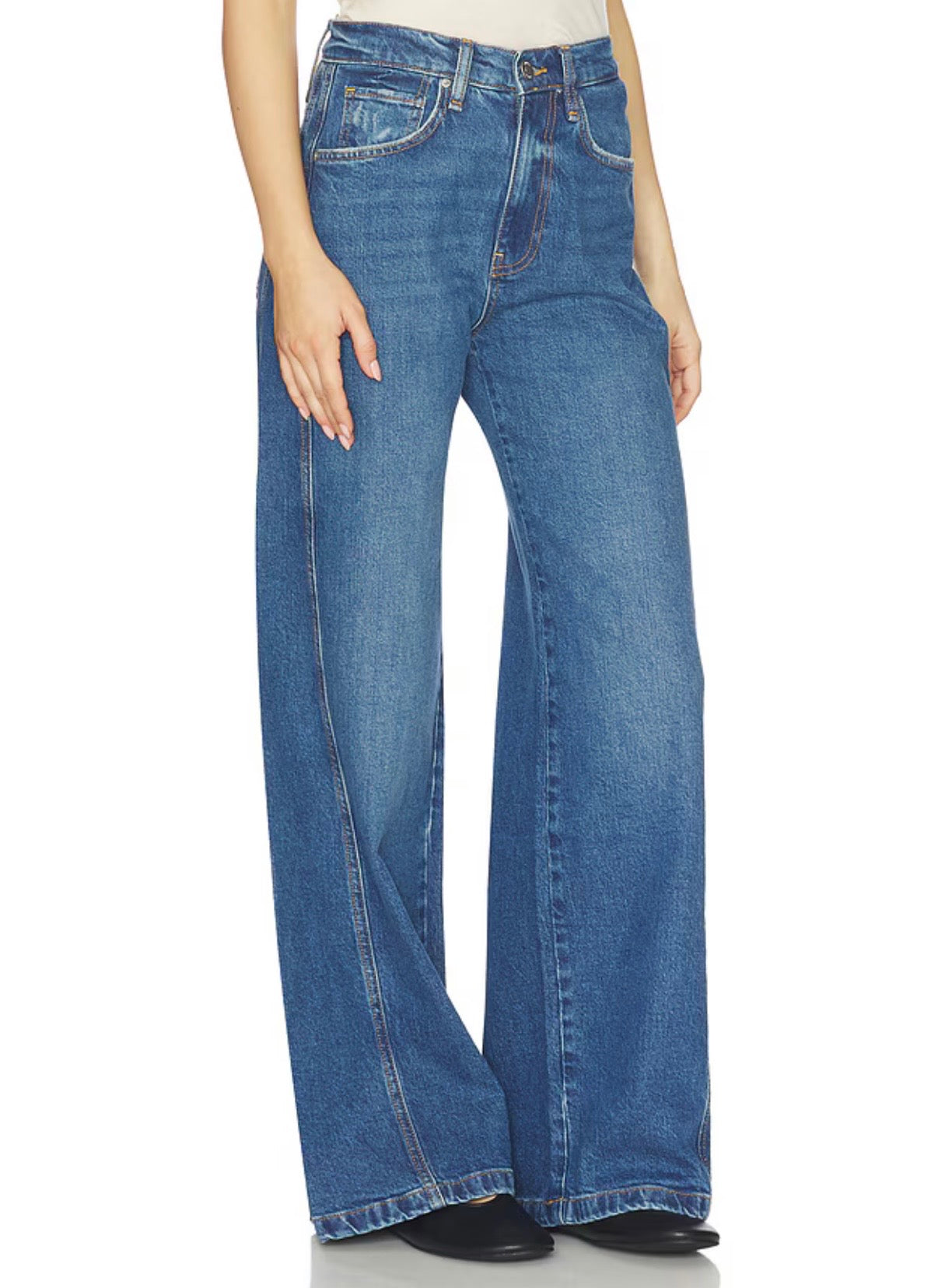 James High Rise Wide Leg with Seaming-Glee