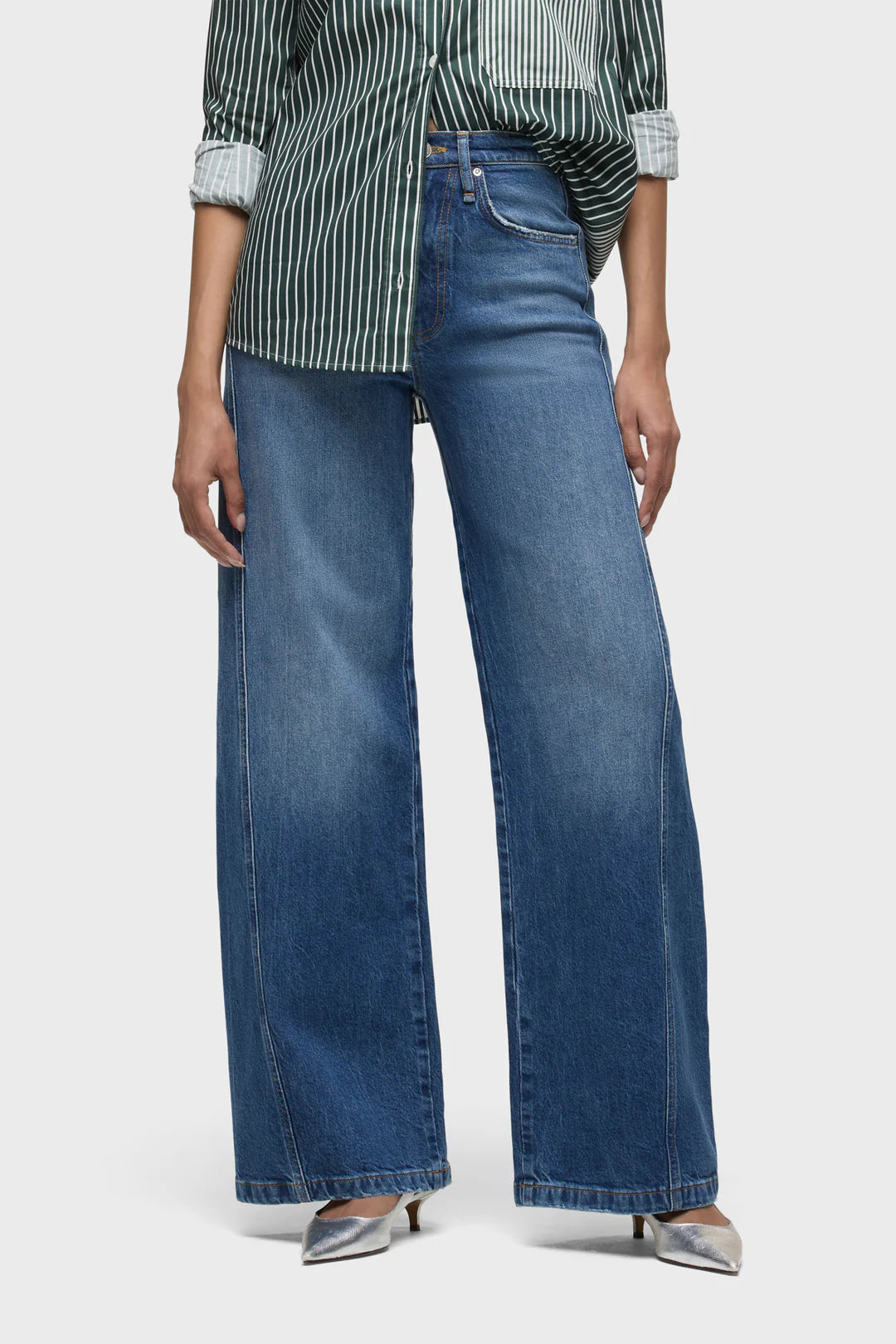 James High Rise Wide Leg with Seaming-Glee