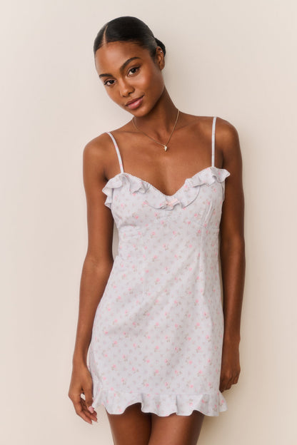 Stephania Dress - Chapparal Blue