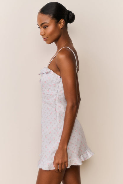 Stephania Dress - Chapparal Blue