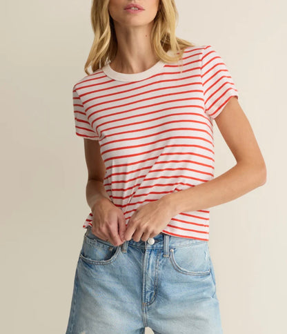 Junie Striped Tee Lychee