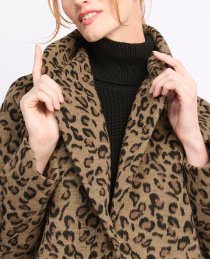 Lennon Animal Coat-Suede