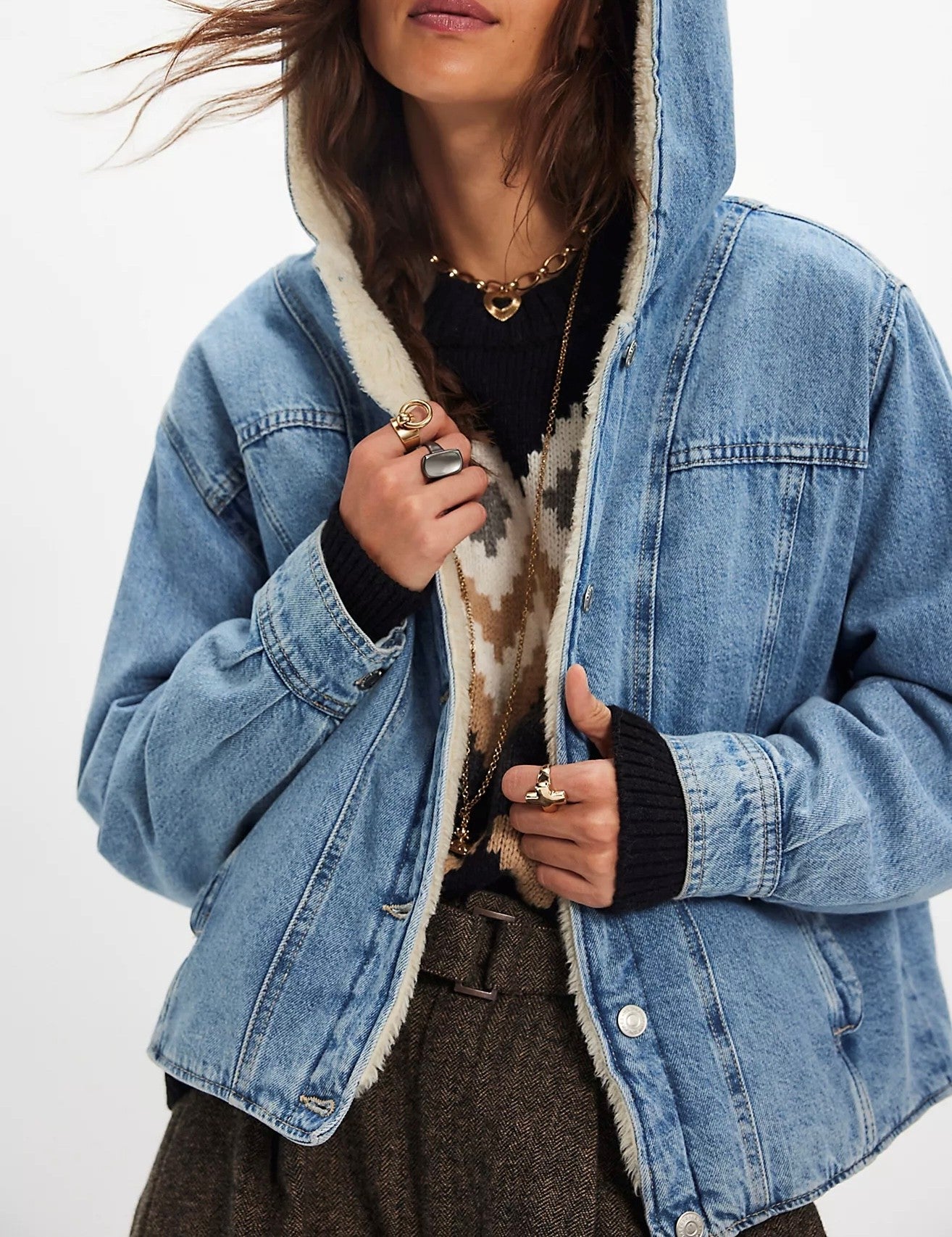 Asher Cozy Denim/Snowdrift Wash