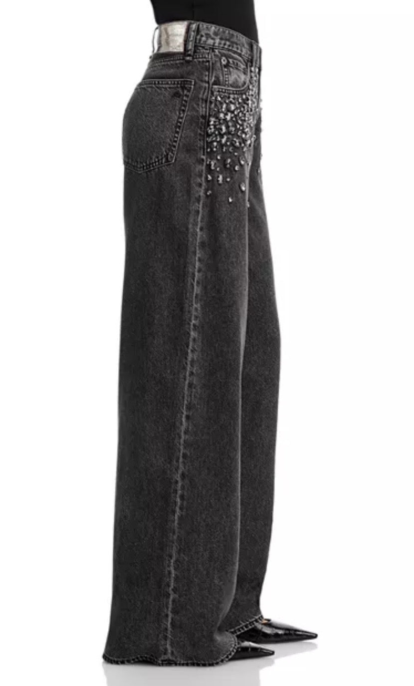 Sofie High Rise Full Wide Leg Jeans in Jewel