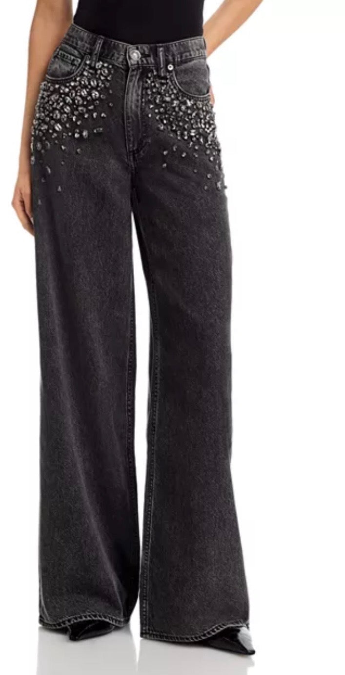 Sofie High Rise Full Wide Leg Jeans in Jewel