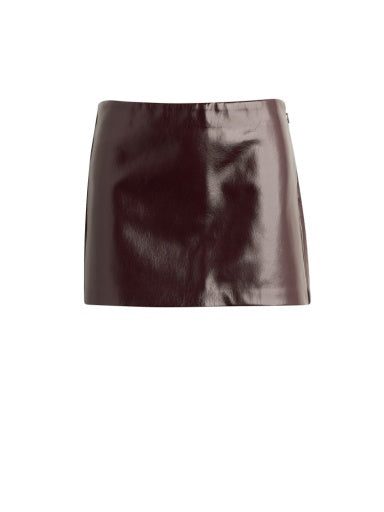 The Vegan Patent Leather Mini Skirt
