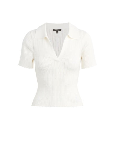 Jess Pointelle Polo Shirt