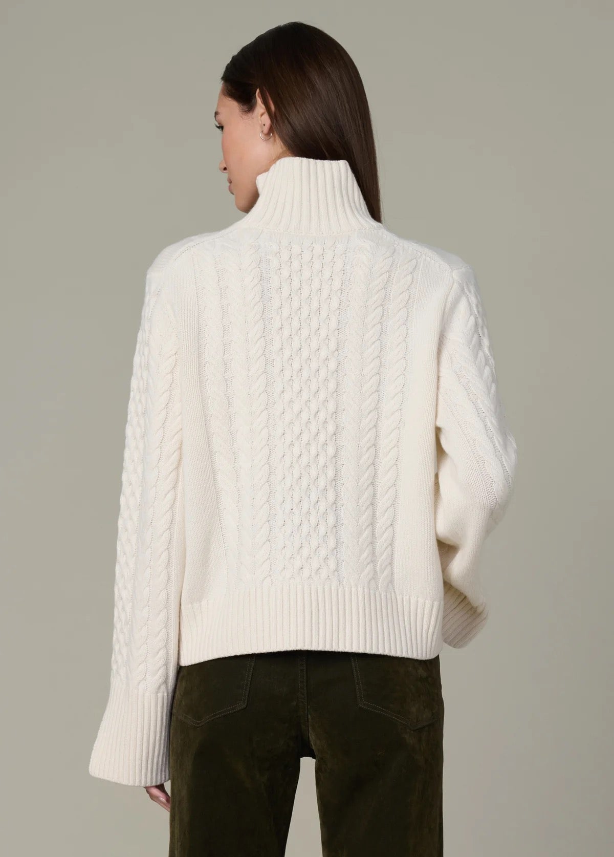 THE ELLA CABLE KNIT FUNNEL NECK SWEATER